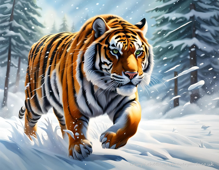 Big Cat Wildlife Art by UK Artist christopher Beever 43