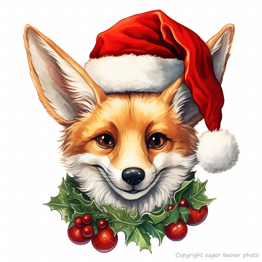 Christmas Wildlife Print Clothing Home Décor Gifts & download 11