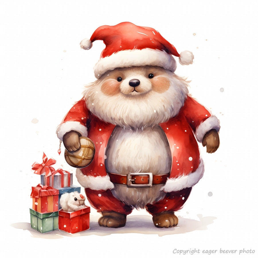 Christmas Wildlife Print Clothing Home Décor Gifts & download 12