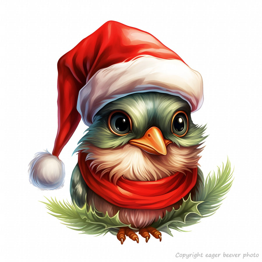 Christmas Wildlife Print Clothing Home Décor Gifts & download 17