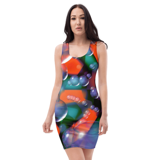Women's & Girls Sleeveless Pattern Print Body Con Dress 16