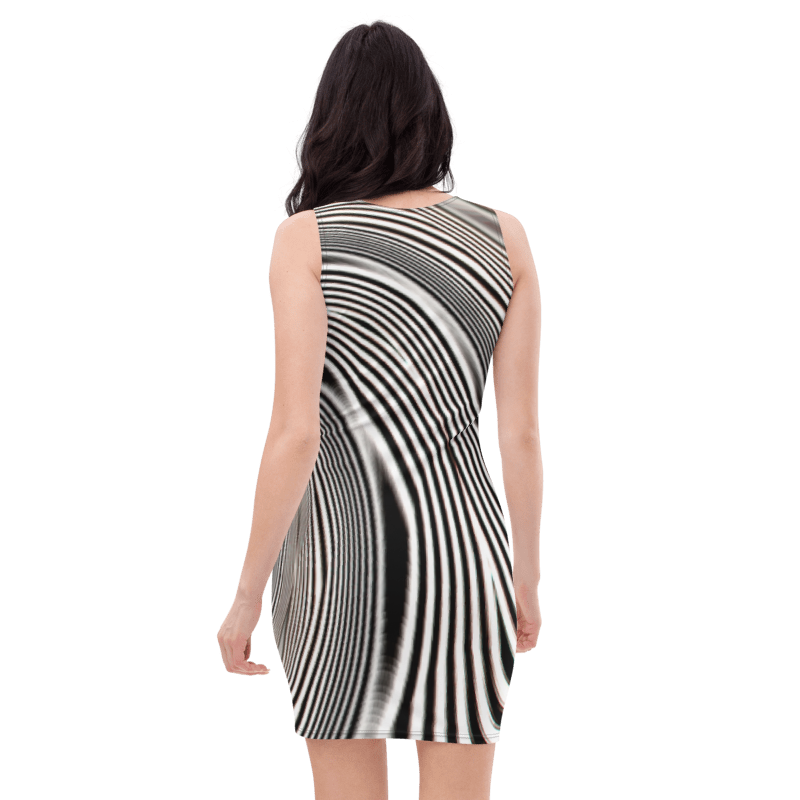 Women's & Girls Sleeveless Pattern Print Body Con Dress 23