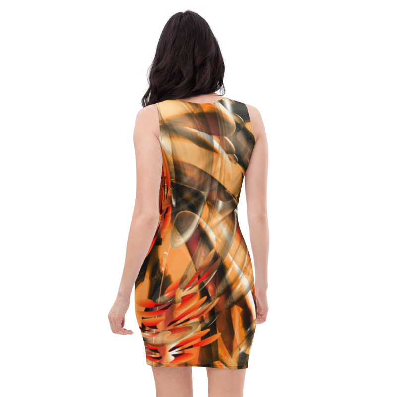 Women's & Girls Sleeveless Pattern Print Body Con Dress 4