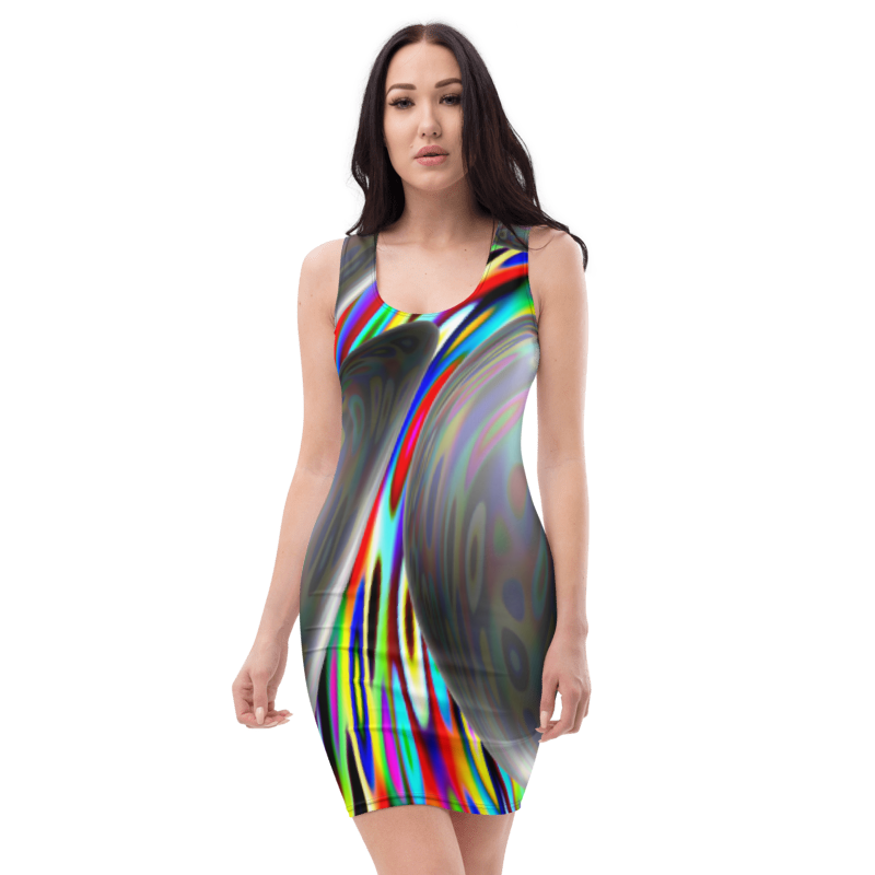 Women's & Girls Sleeveless Pattern Print Body Con Dress 7