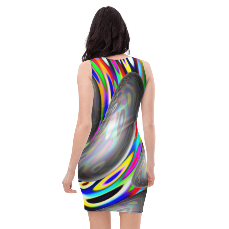 Women's & Girls Sleeveless Pattern Print Body Con Dress 7