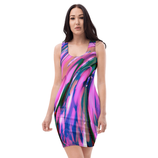 Women's & Girls Sleeveless Pattern Print Body Con Dress 8