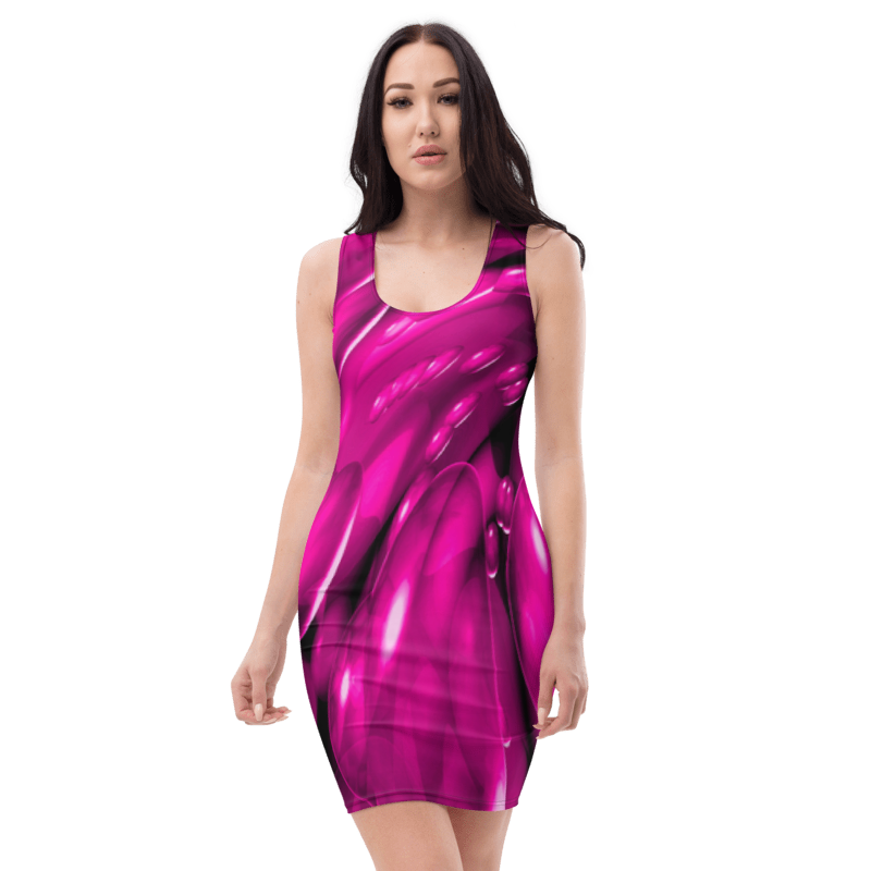 Women's & Girls Sleeveless Pattern Print Body Con Dress 9