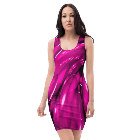 Women's & Girls Sleeveless Pattern Print Body Con Dress 9