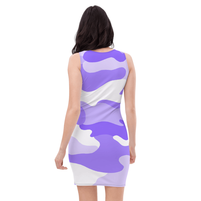 Women's & Girls Sleeveless Camo Pattern Print Body Con Dress 10
