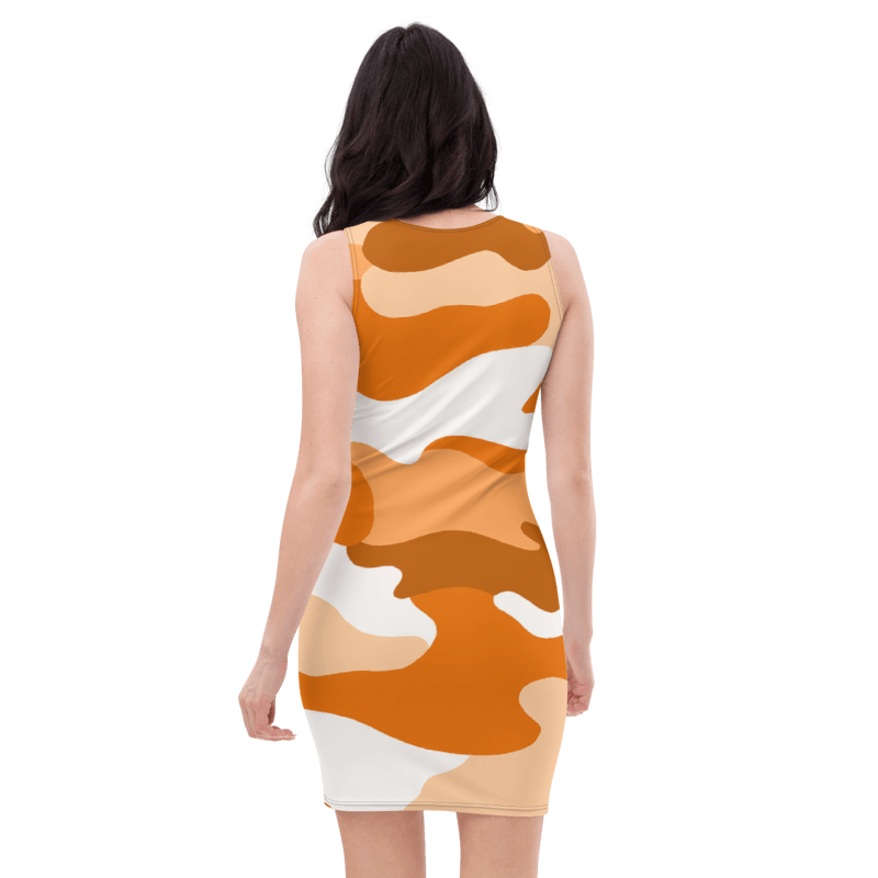 Women's & Girls Sleeveless Camo Pattern Print Body Con Dress 16