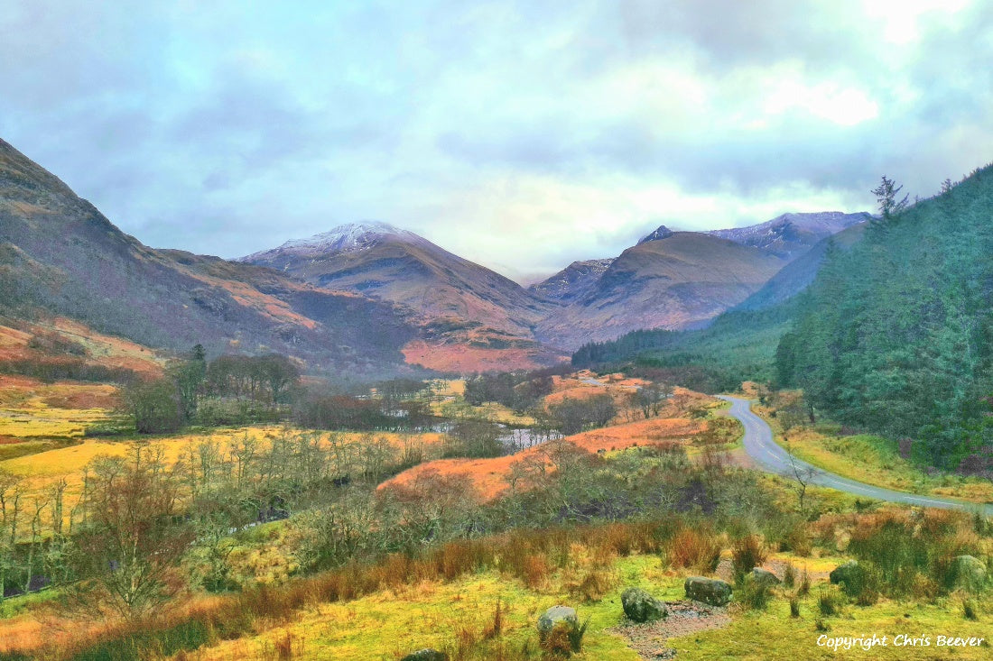 Glen Nevis & Steall Falls Scotland Landscape Art by Chris Beever 36