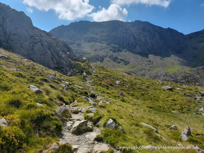 Tryfan Glyder Fach Glyder Fawr Wales Landscape Art by Chris Beever 11