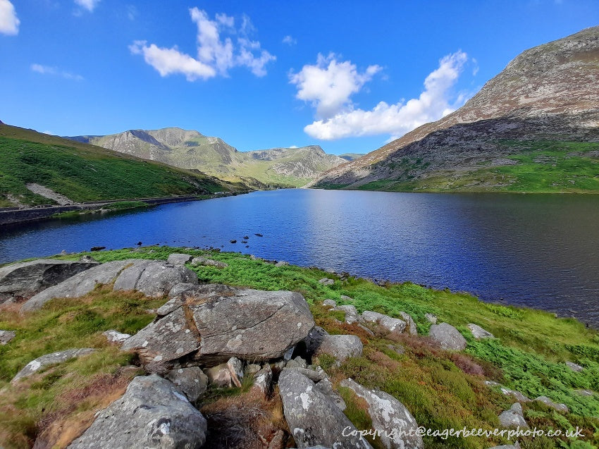 Tryfan Glyder Fach Glyder Fawr Wales Landscape Art by Chris Beever 2