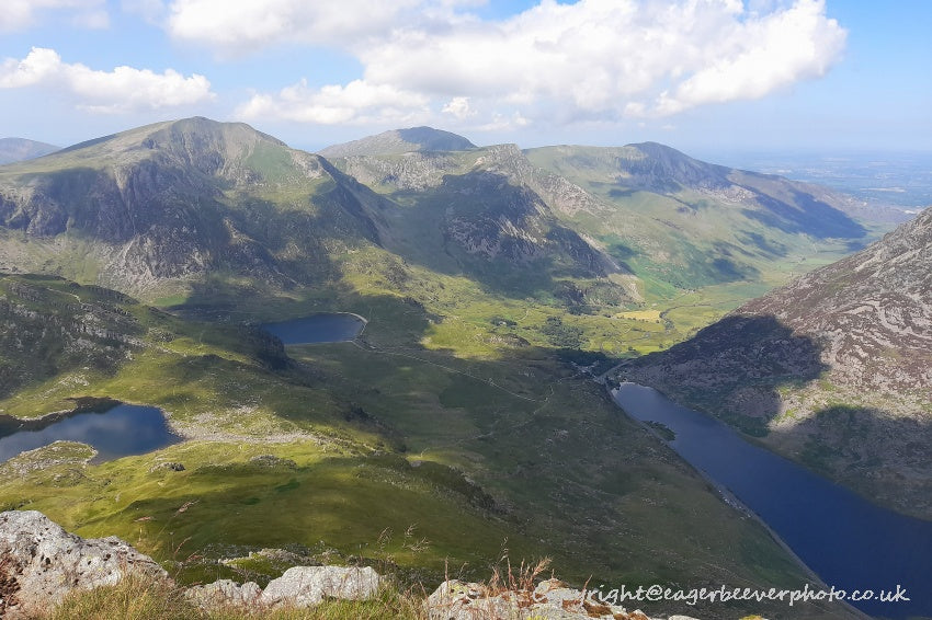 Tryfan Glyder Fach Glyder Fawr Wales Landscape Art by Chris Beever 24
