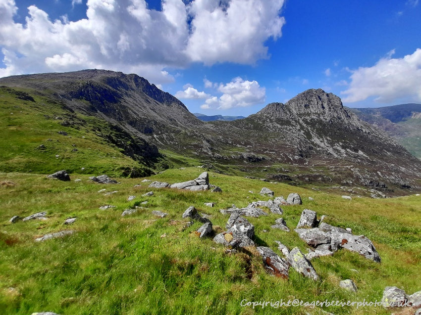 Tryfan Glyder Fach Glyder Fawr Wales Landscape Art by Chris Beever 28