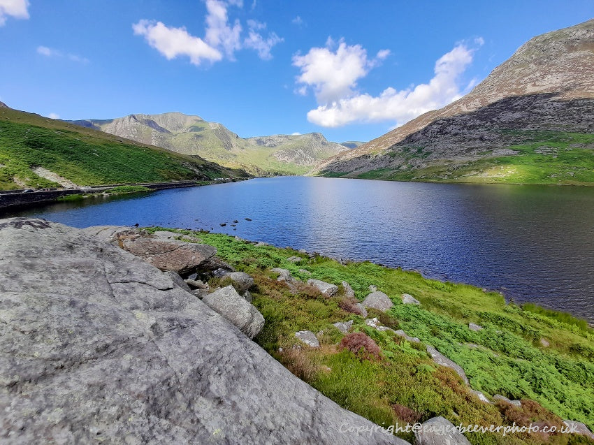 Tryfan Glyder Fach Glyder Fawr Wales Landscape Art by Chris Beever 3