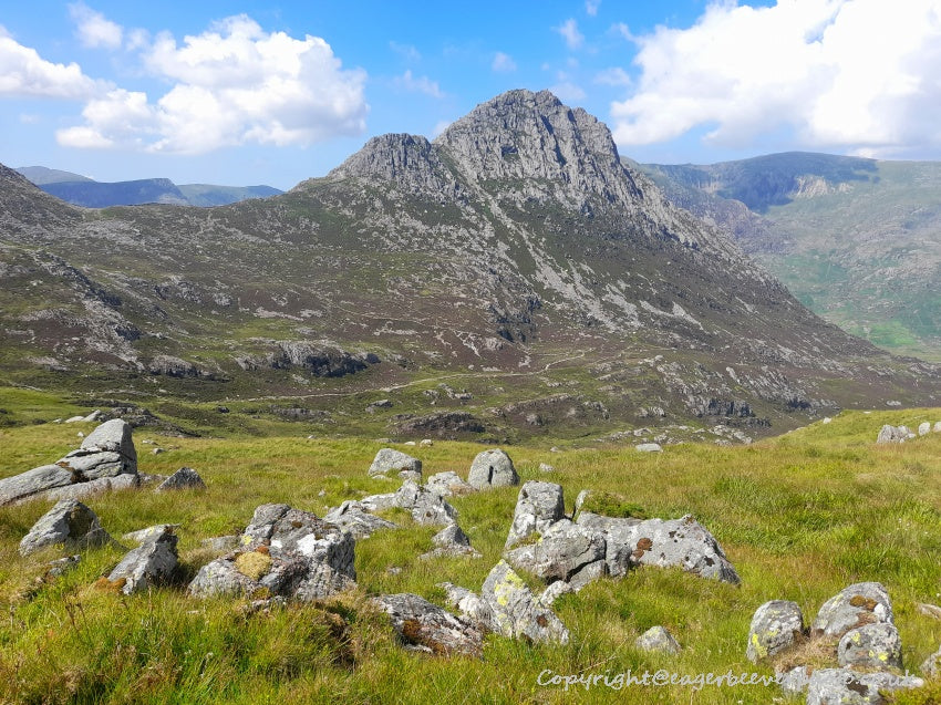 Tryfan Glyder Fach Glyder Fawr Wales Landscape Art by Chris Beever 30