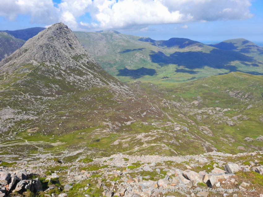 Tryfan Glyder Fach Glyder Fawr Wales Landscape Art by Chris Beever 33