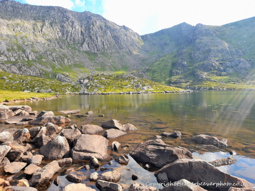 Tryfan Glyder Fach Glyder Fawr Wales Landscape Art by Chris Beever 43