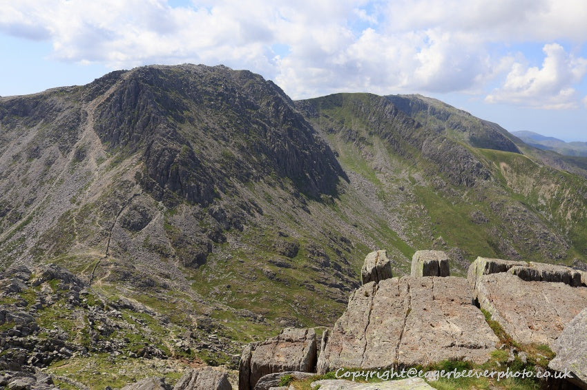 Tryfan Glyder Fach Glyder Fawr Wales Landscape Art by Chris Beever 60