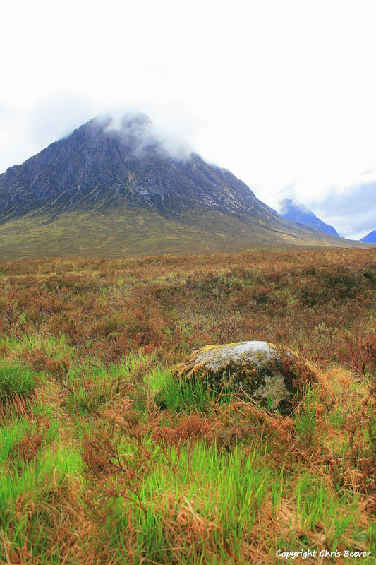 Glen Etive & Buachaille Etive Mor Scotland UK Landscape art and home office décor by UK Landscape Artist and Photographer Christopher Beever Available as a S to XXXL Canvas, poster, aluminium, wooden, Acrylic, framed, print and other wall art or as a Cushion, sofa throw or blanket in the Eager Beever Printing Shop. 