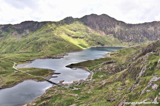 Snowdon Snowdonia Wales UK Landscape Paintings, wall art & home office décor by Wigan UK Landscape Artist and Photographer Christopher Beever Available as a S to XXXL Canvas, poster, aluminium, wooden, Acrylic, framed, print and other wall art or as a Cushion, sofa throw, blanket in the Eager Beever Printing Shop. 