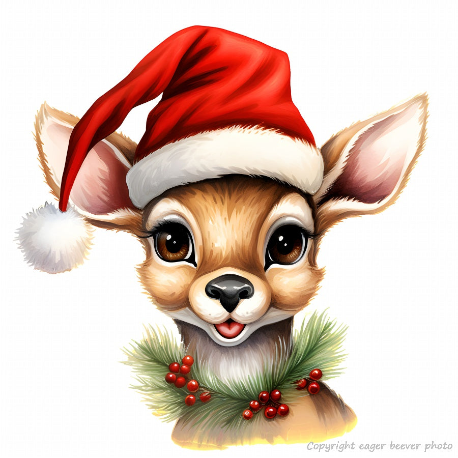 Christmas Wildlife Print Clothing Home Décor Gifts & download 1