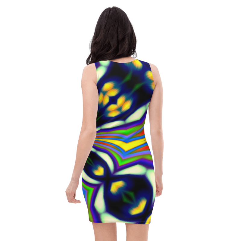 Women's & Girls Sleeveless Pattern Print Body Con Dress 26