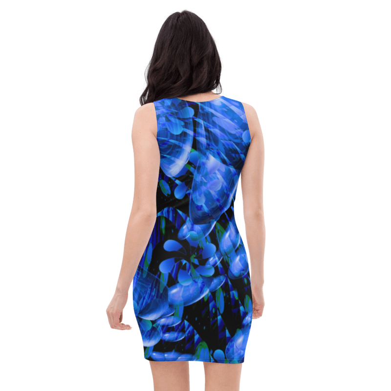 Women's & Girls Sleeveless Pattern Print Body Con Dress 27