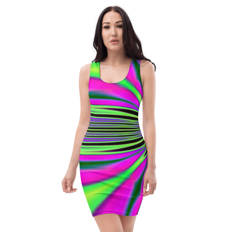 Welcome to our Eye Catching women's Girls sleeveless Pattern Art print Body Con Dress Designed by UK Artist & Designer Christopher Beever from his Stunning Pattern art collections and now available on his growing range of women's or female designer dresses & Bespoke women's Clothing in the Eager Beever clothing shop.