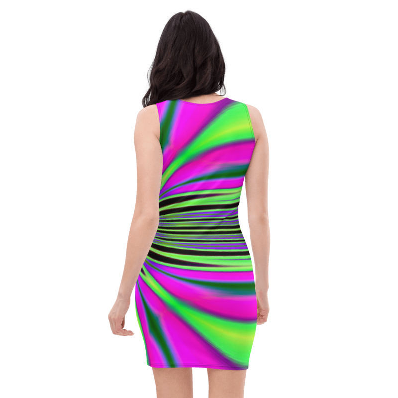 Women's & Girls Sleeveless Pattern Print Body Con Dress 37