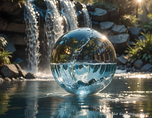 Earth's Reflections Glass Ball Sphere Art by chris beever 17