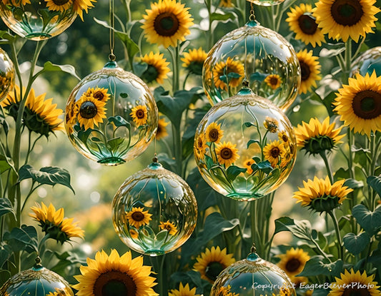 Earth's Reflections Glass Ball Sphere Art by chris beever 20