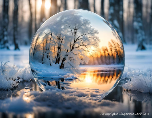 Earth's Reflections Glass Ball Sphere Art by chris beever 22