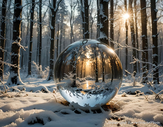 Earth's Reflections Glass Ball Sphere Art by chris beever 44