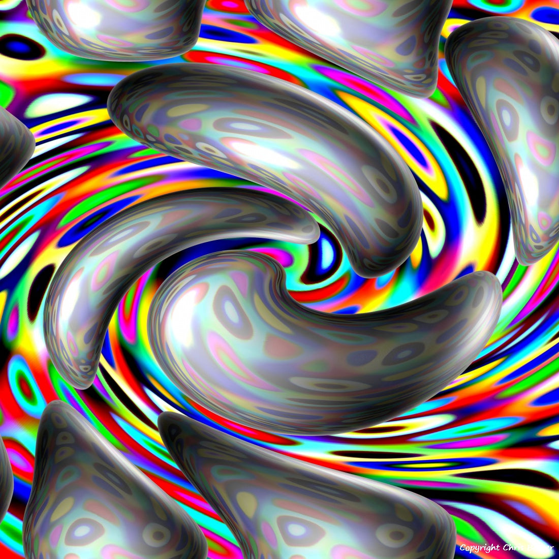 Square Modern Pattern Art by UK Artist Christopher Beever 4