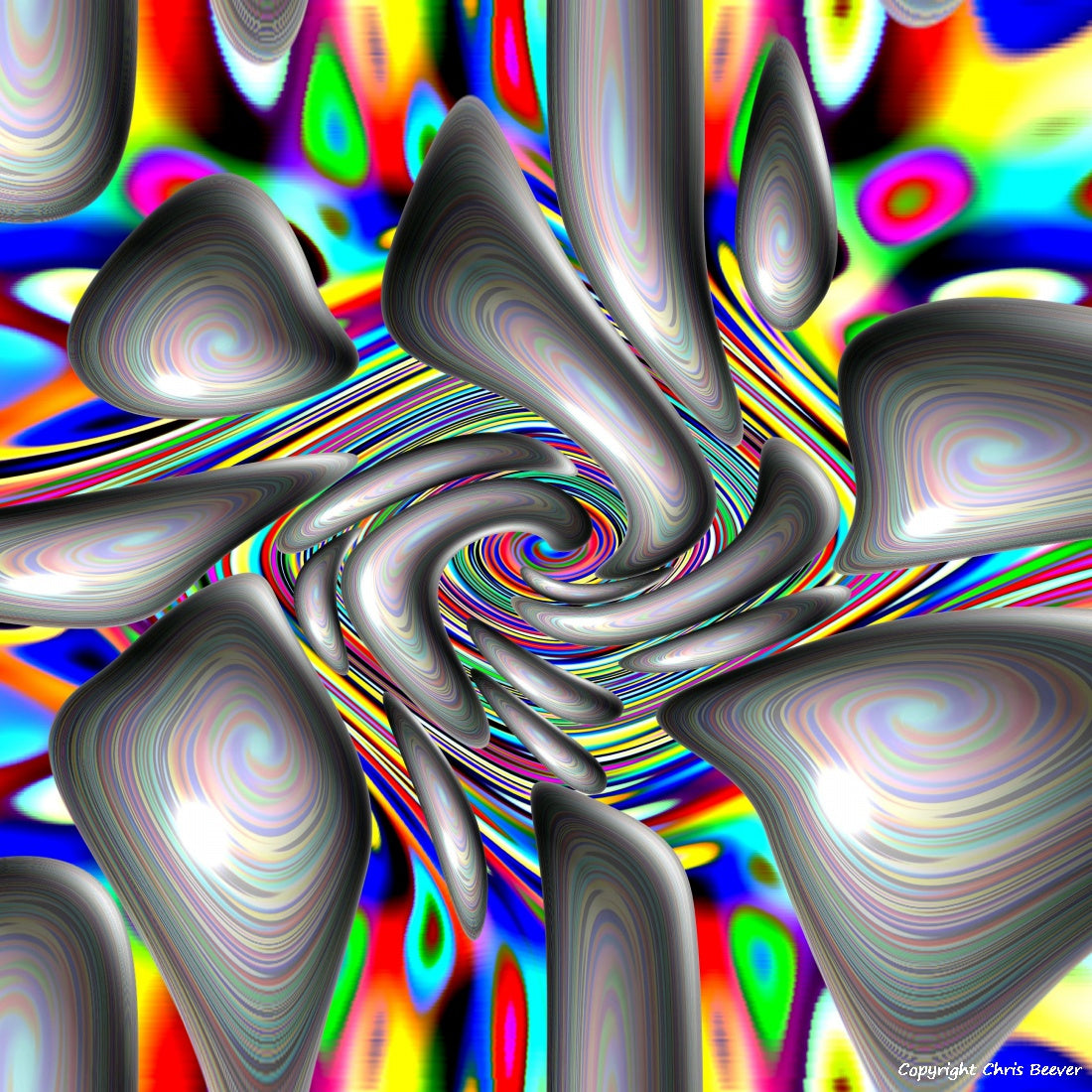 Square Modern Pattern Art by UK Artist Christopher Beever 6