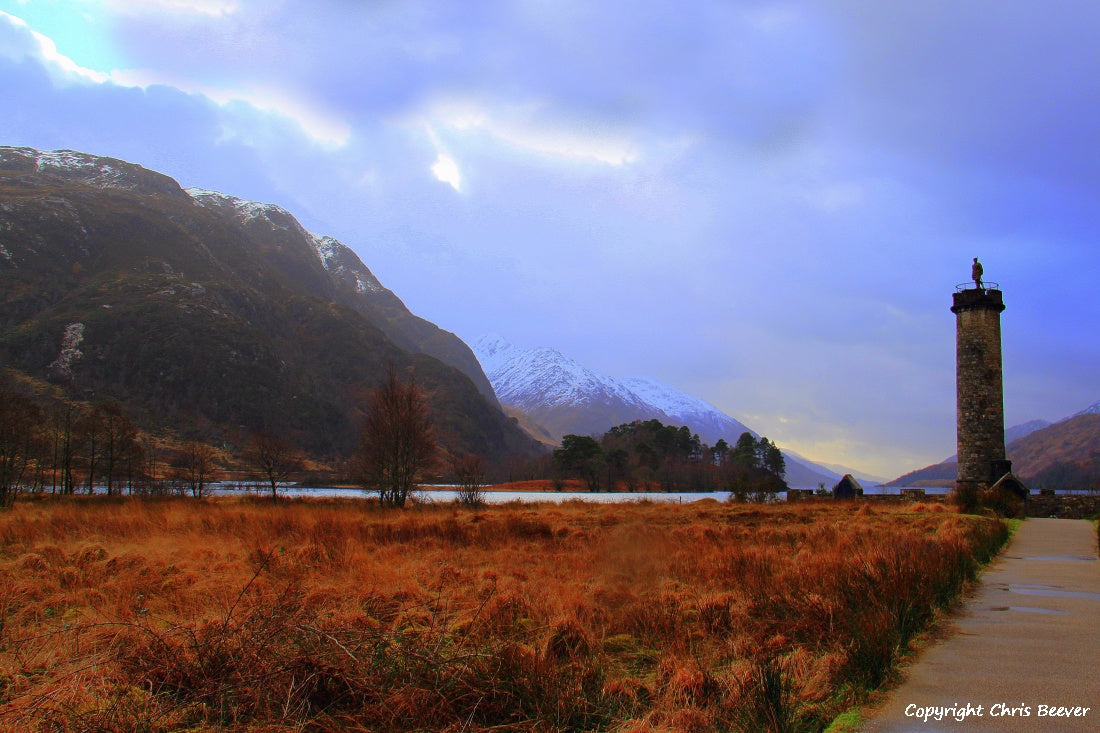 Glenfinnan & Loch Shiel Scotland UK Landscape wall art and home office décor by Wigan UK Landscape Artist and Photographer Christopher Beever Available as a S to XXXL Canvas, poster, aluminium, wooden, Acrylic, framed, print Cushion, sofa throw or blanket and more in the Eager Beever Printing Shop. 