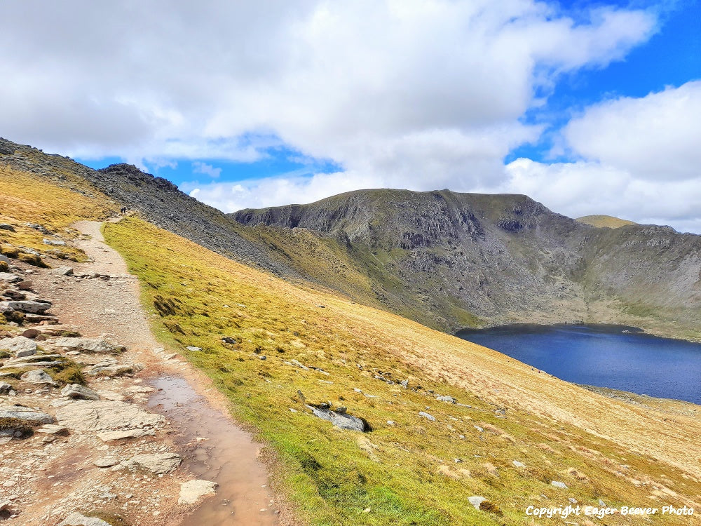 Helvellyn Striding Edge & Swirral Edge Lake District Cumbria UK Landscape art and home office décor by Artist and Photographer Christopher Beever Available as a S to XXXL, Canvas, poster, aluminium, wooden, Acrylic, framed, print, wall art or as a Cushion, sofa throw, blanket & More in the Eager Beever Printing Shop. 