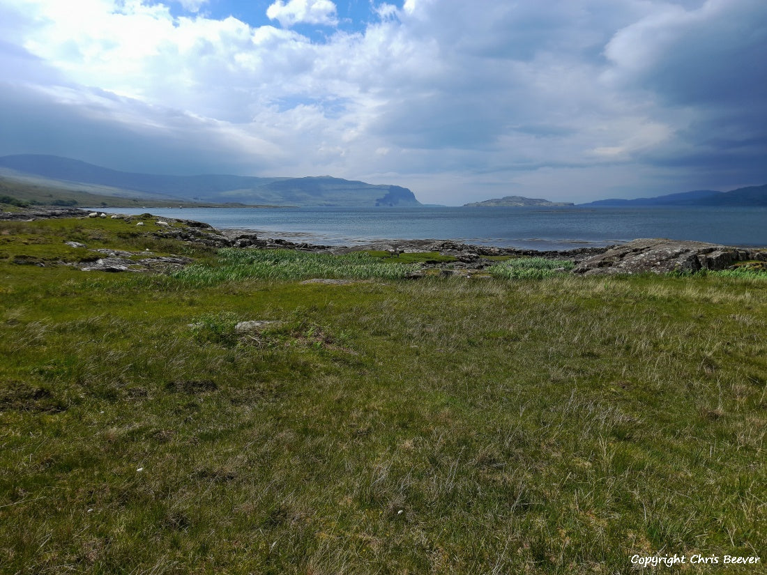 Loch na Keal Isle of Mull Scotland UK Landscape wall art and home office décor by Wigan UK Landscape Artist and Photographer Christopher Beever Available as a S to XXXL Canvas, poster, aluminium, wooden, Acrylic, framed, print and other wall art or as a Cushion, sofa throw or blanket in the Eager Beever Printing Shop. 