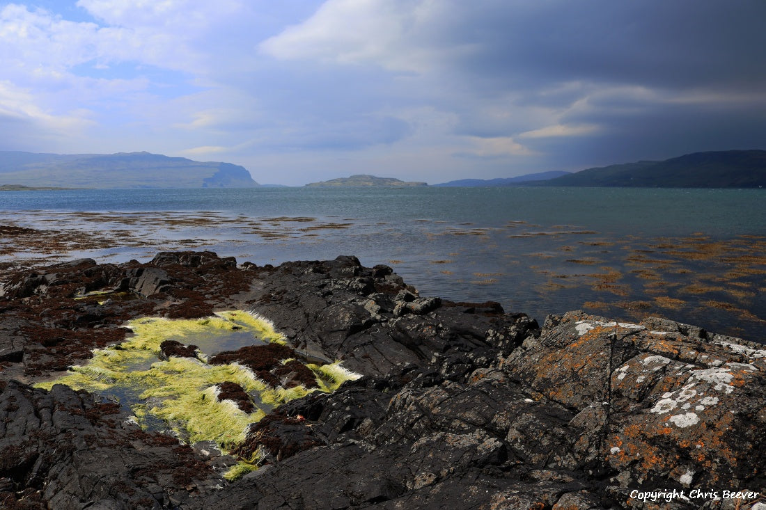 Loch na Keal Isle of Mull Scotland UK Landscape wall art and home office décor by Wigan UK Landscape Artist and Photographer Christopher Beever Available as a S to XXXL Canvas, poster, aluminium, wooden, Acrylic, framed, print and other wall art or as a Cushion, sofa throw or blanket in the Eager Beever Printing Shop. 