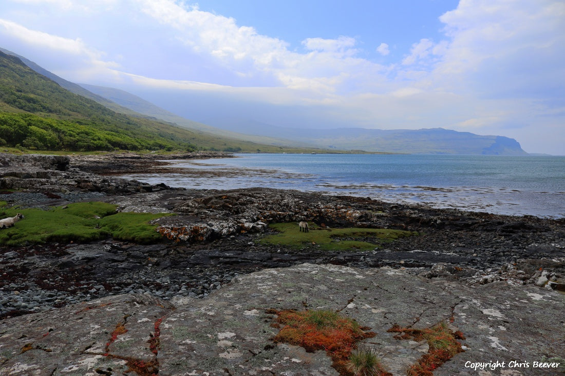 Loch na Keal Isle of Mull Scotland UK Landscape wall art and home office décor by Wigan UK Landscape Artist and Photographer Christopher Beever Available as a S to XXXL Canvas, poster, aluminium, wooden, Acrylic, framed, print and other wall art or as a Cushion, sofa throw or blanket in the Eager Beever Printing Shop. 