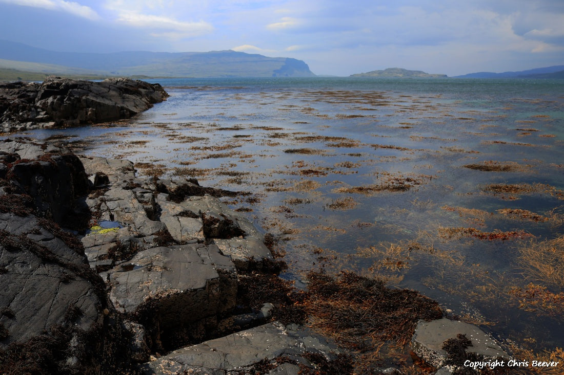 Loch na Keal Isle of Mull Scotland UK Landscape wall art and home office décor by Wigan UK Landscape Artist and Photographer Christopher Beever Available as a S to XXXL Canvas, poster, aluminium, wooden, Acrylic, framed, print and other wall art or as a Cushion, sofa throw or blanket in the Eager Beever Printing Shop. 