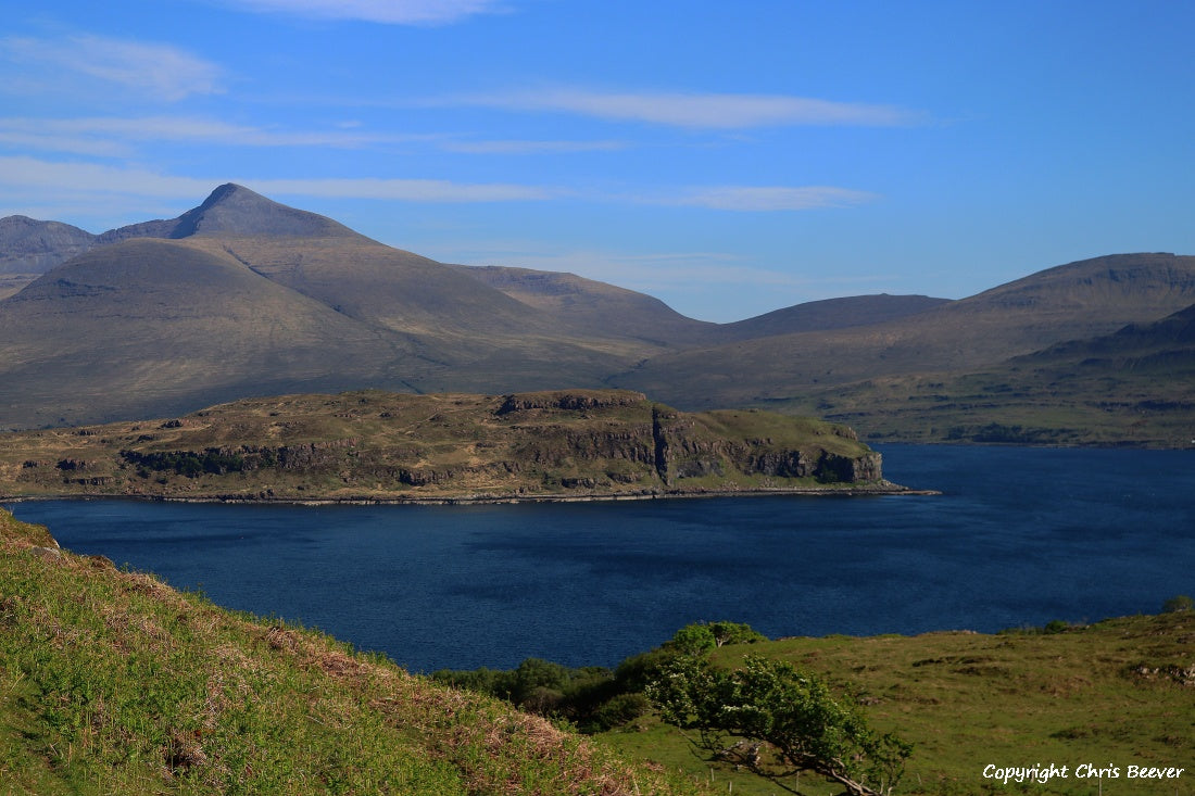 Loch na Keal Isle of Mull Scotland UK Landscape wall art and home office décor by Wigan UK Landscape Artist and Photographer Christopher Beever Available as a S to XXXL Canvas, poster, aluminium, wooden, Acrylic, framed, print and other wall art or as a Cushion, sofa throw or blanket in the Eager Beever Printing Shop. 