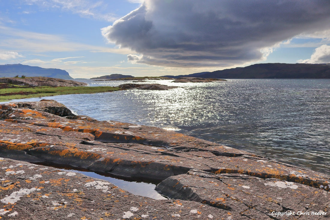 Loch na Keal Isle of Mull Scotland UK Landscape wall art and home office décor by Wigan UK Landscape Artist and Photographer Christopher Beever Available as a S to XXXL Canvas, poster, aluminium, wooden, Acrylic, framed, print and other wall art or as a Cushion, sofa throw or blanket in the Eager Beever Printing Shop. 