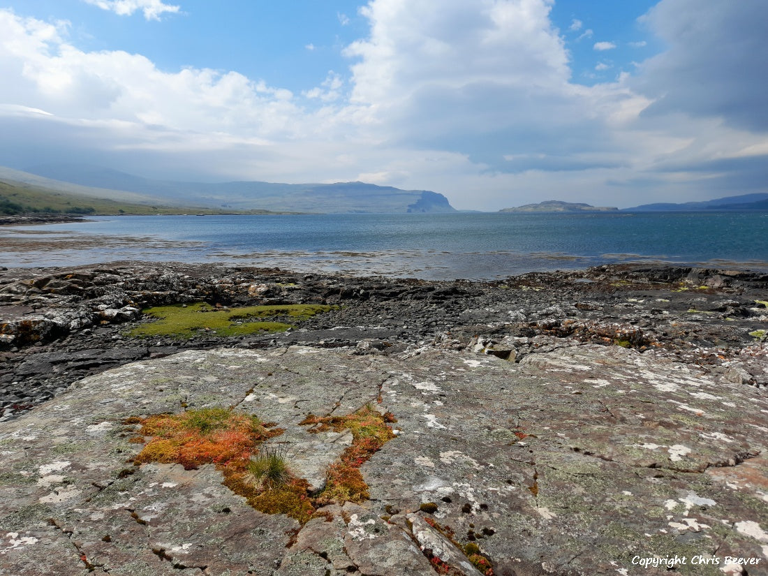 Loch na Keal Isle of Mull Scotland UK Landscape wall art and home office décor by Wigan UK Landscape Artist and Photographer Christopher Beever Available as a S to XXXL Canvas, poster, aluminium, wooden, Acrylic, framed, print and other wall art or as a Cushion, sofa throw or blanket in the Eager Beever Printing Shop. 