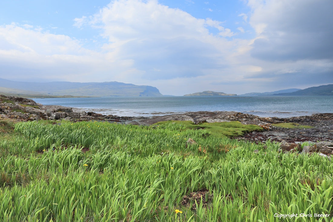 Loch na Keal Isle of Mull Scotland UK Landscape wall art and home office décor by Wigan UK Landscape Artist and Photographer Christopher Beever Available as a S to XXXL Canvas, poster, aluminium, wooden, Acrylic, framed, print and other wall art or as a Cushion, sofa throw or blanket in the Eager Beever Printing Shop. 