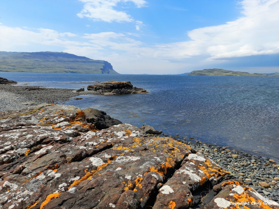 Loch na Keal Isle of Mull Scotland UK Landscape wall art and home office décor by Wigan UK Landscape Artist and Photographer Christopher Beever Available as a S to XXXL Canvas, poster, aluminium, wooden, Acrylic, framed, print and other wall art or as a Cushion, sofa throw or blanket in the Eager Beever Printing Shop. 