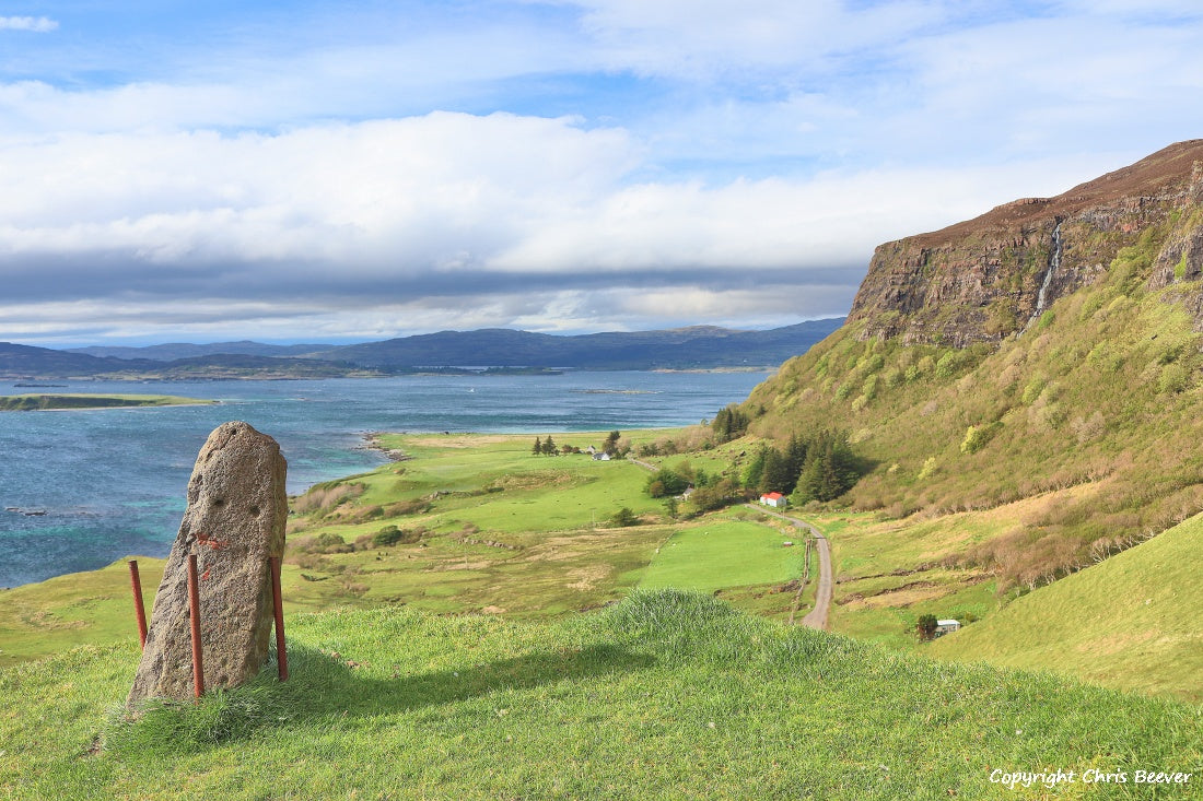 Loch na Keal Isle of Mull Scotland UK Landscape wall art and home office décor by Wigan UK Landscape Artist and Photographer Christopher Beever Available as a S to XXXL Canvas, poster, aluminium, wooden, Acrylic, framed, print and other wall art or as a Cushion, sofa throw or blanket in the Eager Beever Printing Shop. 