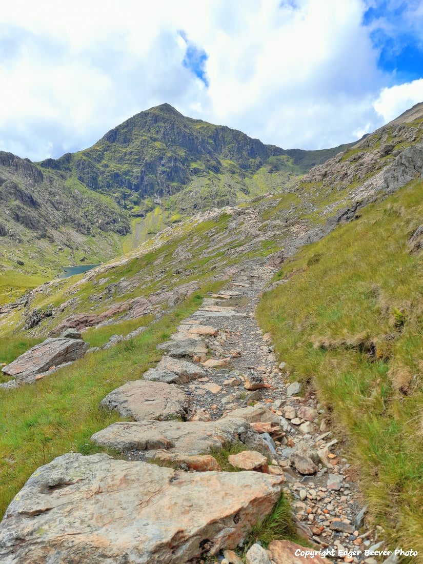 Snowdon Snowdonia Wales UK Landscape Paintings, wall art & home office décor by Wigan UK Landscape Artist and Photographer Christopher Beever Available as a S to XXXL Canvas, poster, aluminium, wooden, Acrylic, framed, print and other wall art or as a Cushion, sofa throw, blanket in the Eager Beever Printing Shop. 